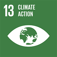 13. Climate Action. An eye with the globe for the iris.
