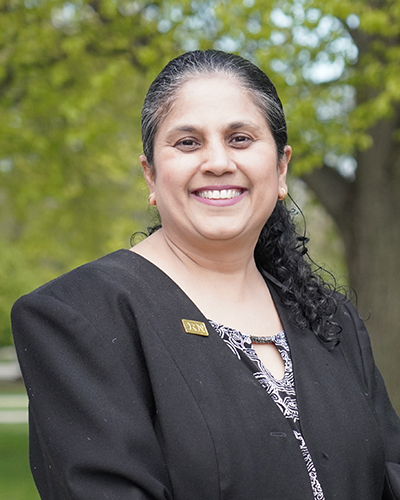 Female student smiling