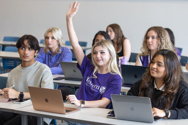 students sitting in a classroom