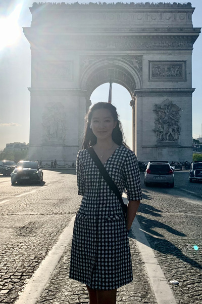 Erin in France standing