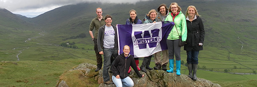 group of students on Vindolanda field school trip