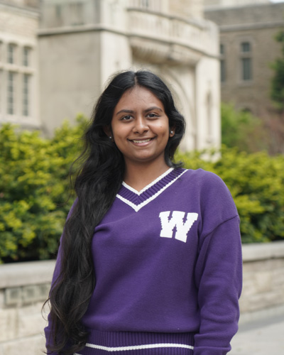 Akshaya smiling