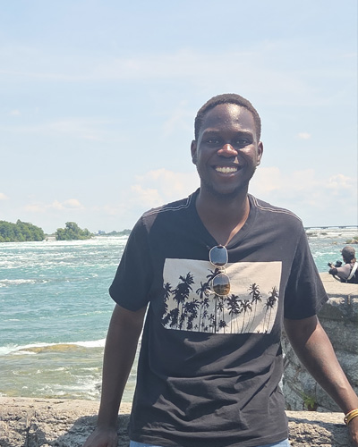Eugene on a summer trip to Niagara Falls