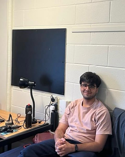 Ribhavv on move-in day at Saugeen in first year