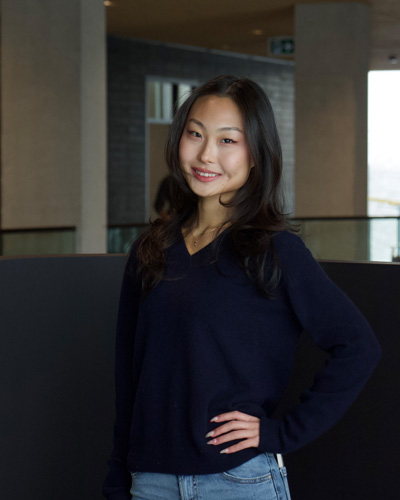 Stella at the Ronald D. Schmeichel Building for Entrepreneurship and Innovation